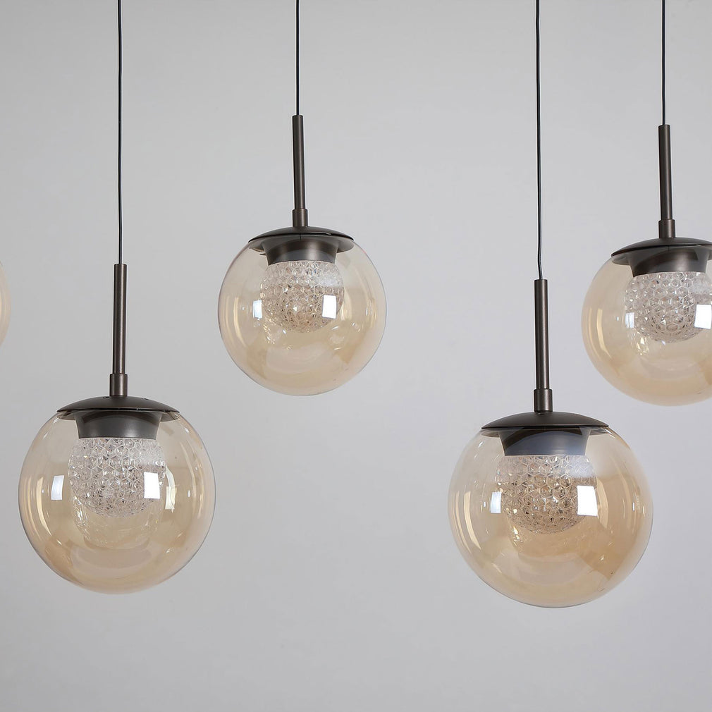 Lyra Bronze - Bar Pendant Ceiling Light, 7 Light