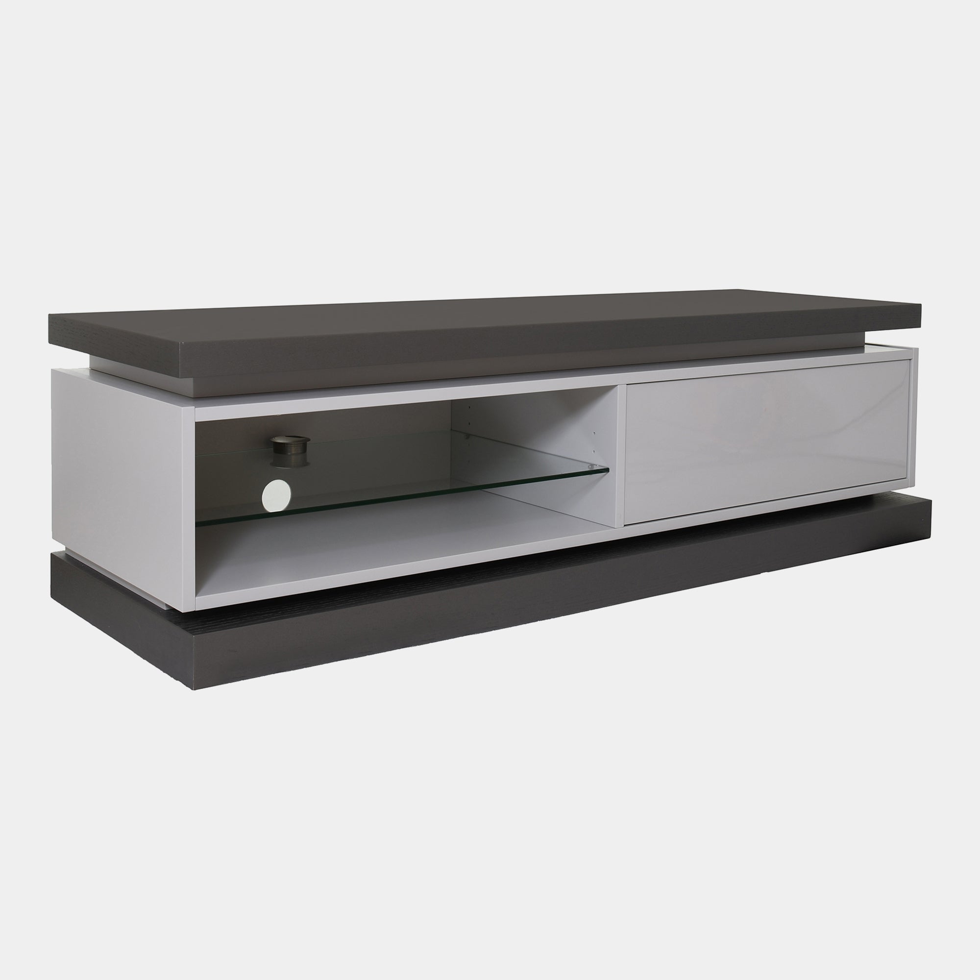 Guarda - 1 Drawer Oak TV Unit, Matte Laquer