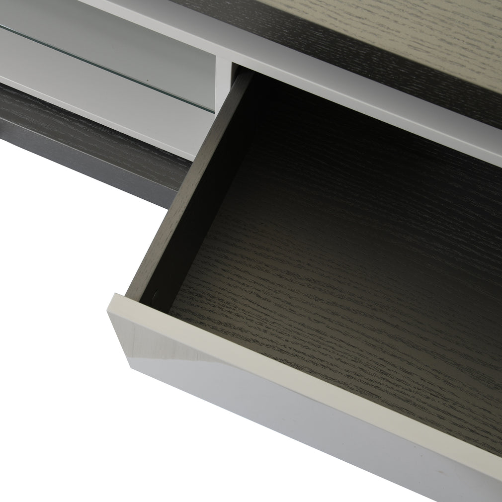 Guarda - 1 Drawer Oak TV Unit, Matte Laquer