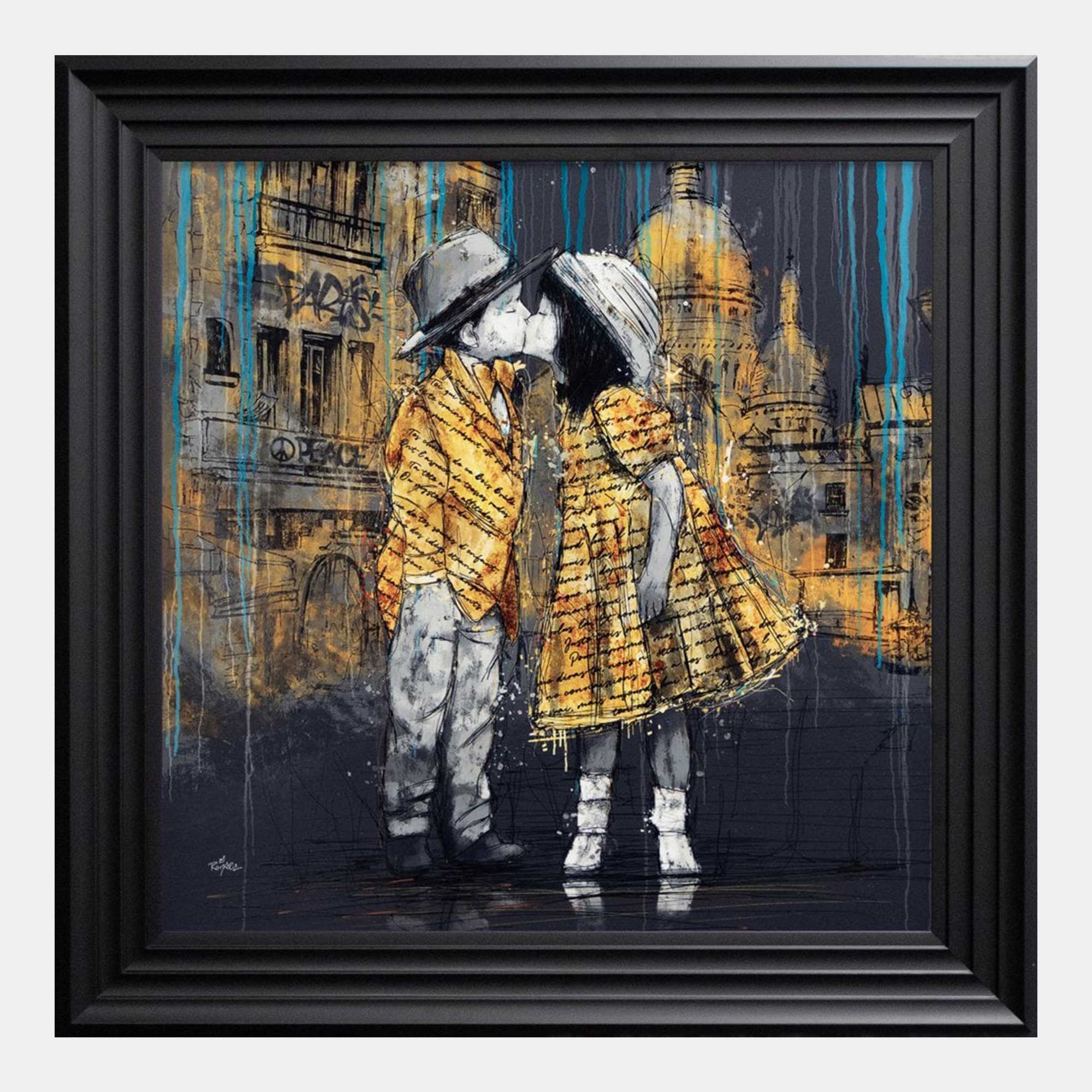 Les Petits Amoureux - Framed Wall Art Print By Romaric