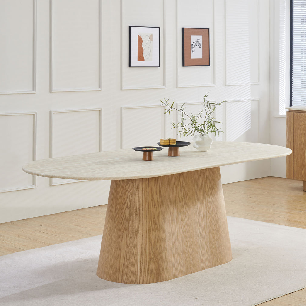 Novara - Marble Effect Dining Table