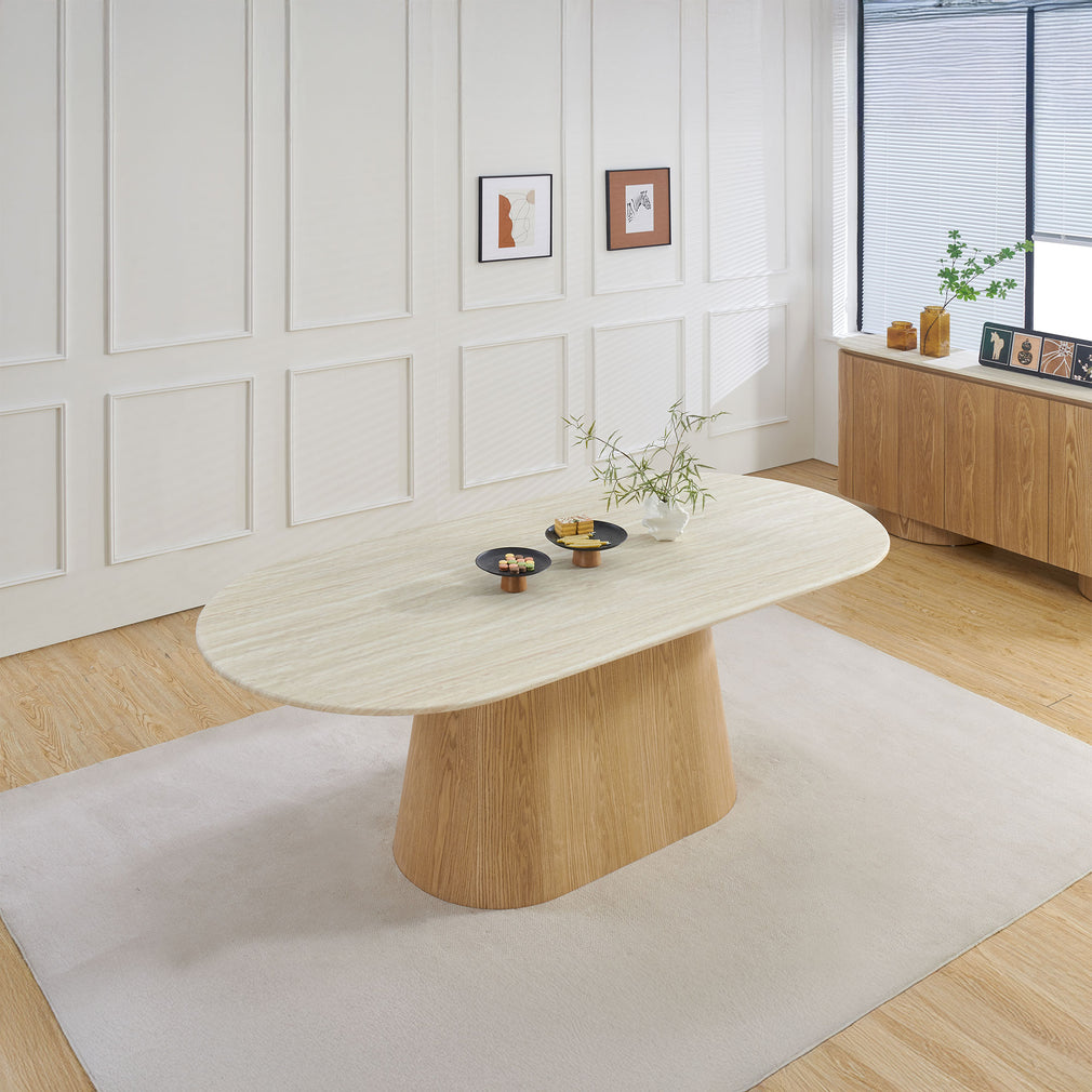 Novara - Marble Effect Dining Table