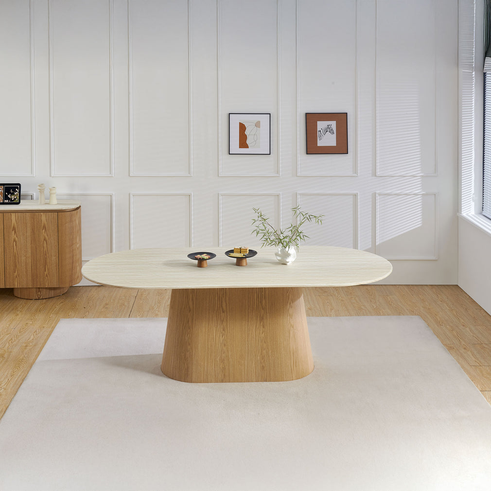 Novara - Marble Effect Dining Table