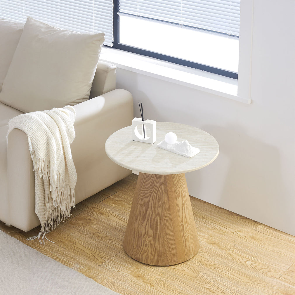 Novara - Marble Effect Lamp Table
