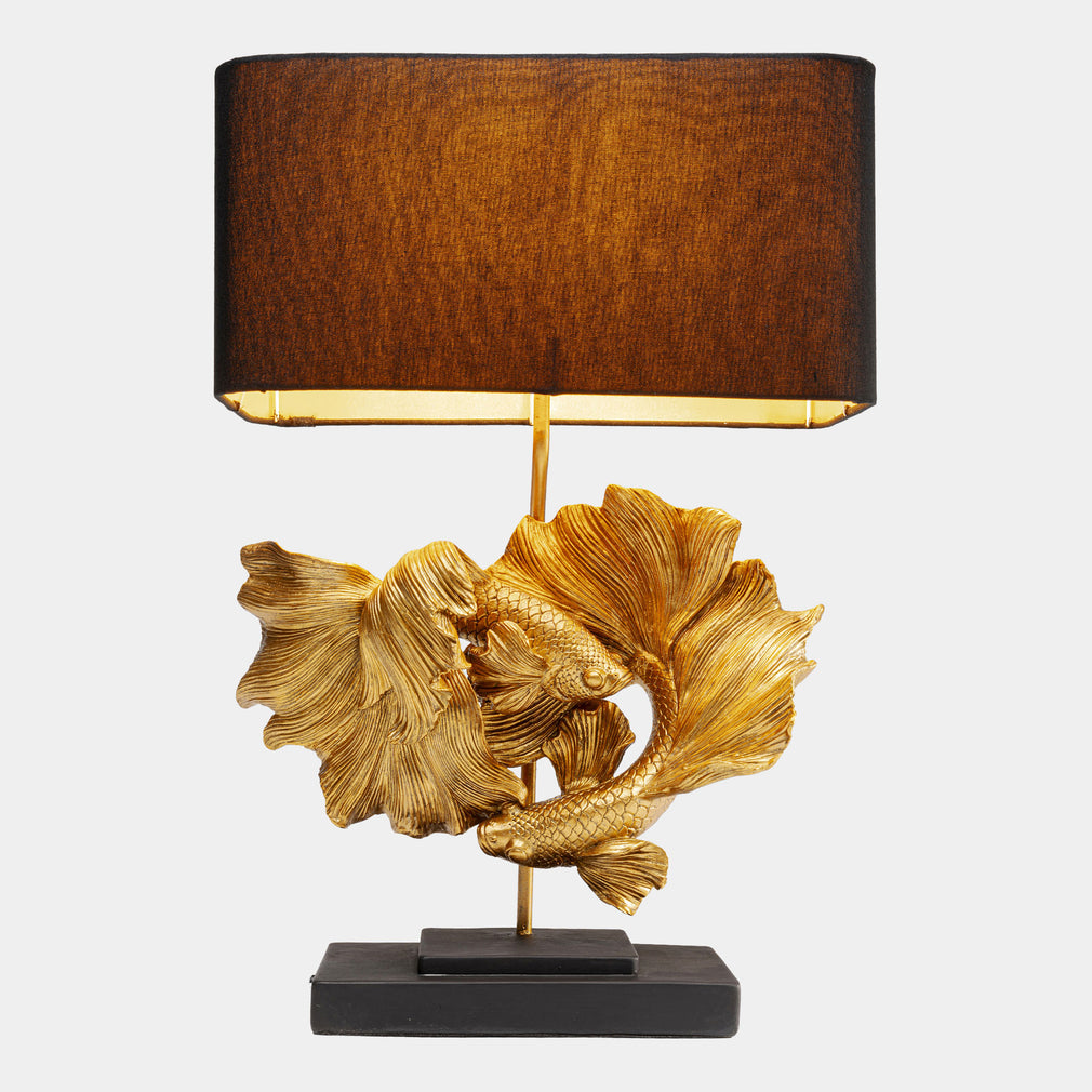 Fish Duo - Table Lamp, Black & Gold