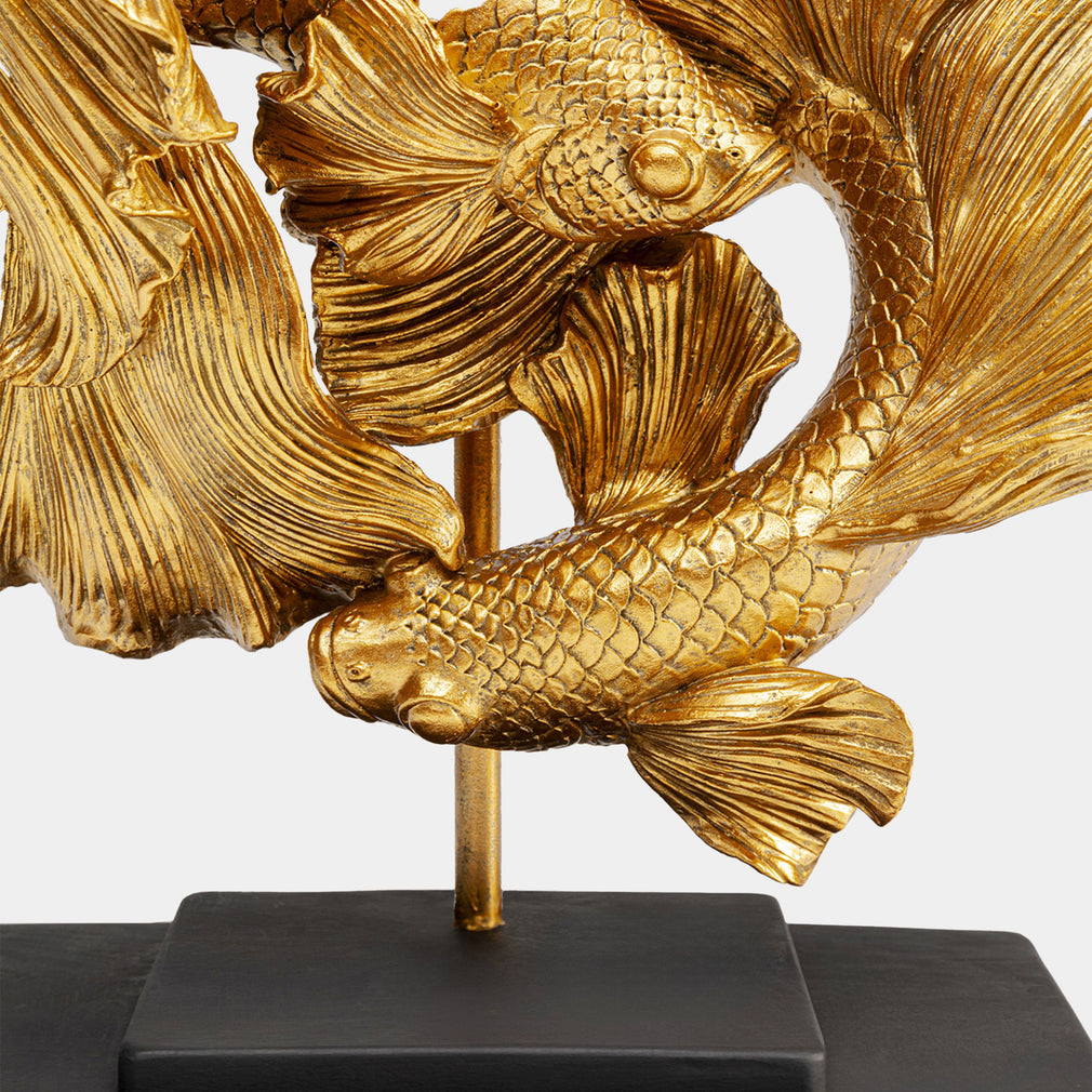 Fish Duo - Table Lamp, Black & Gold