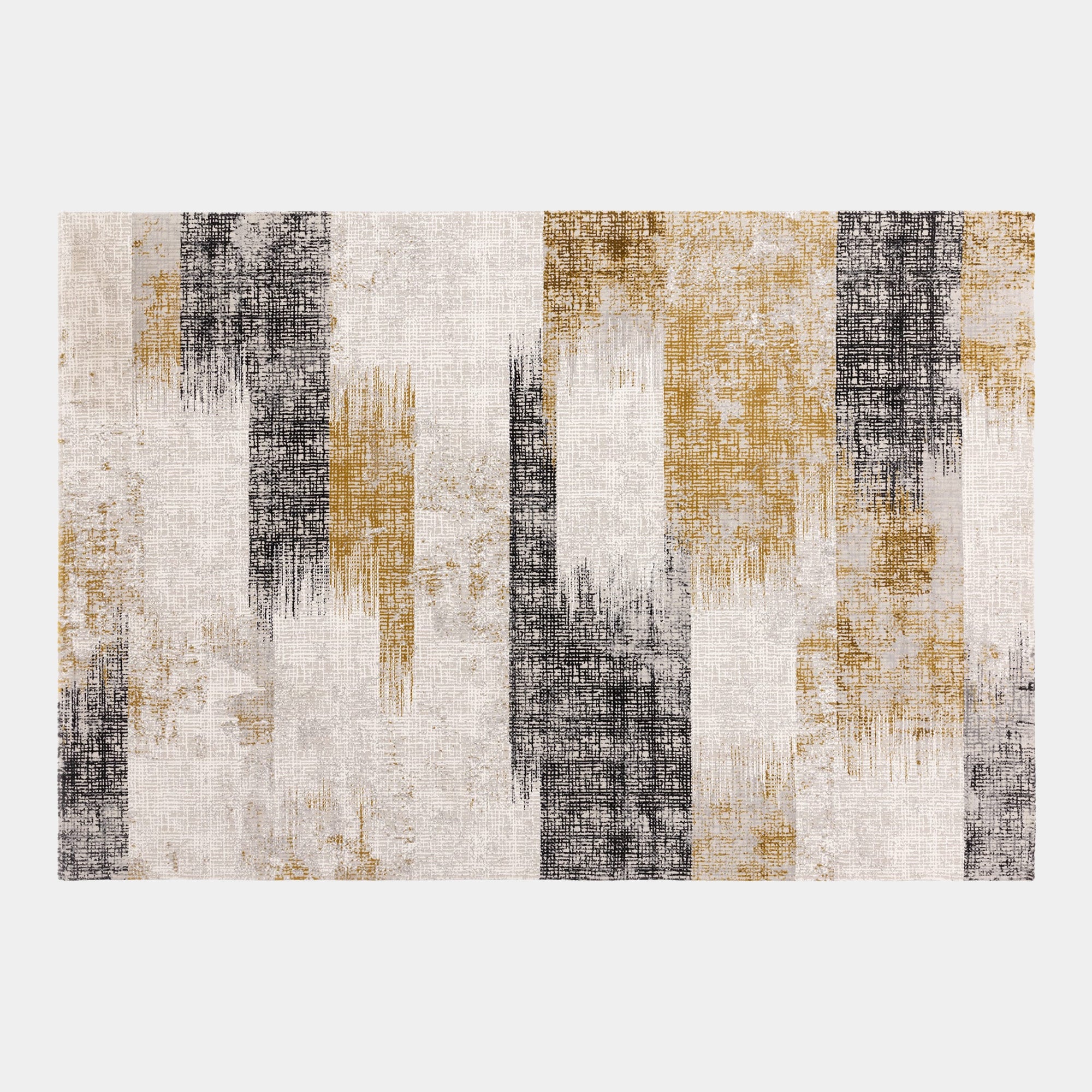 Kuza Gold - Patterned Rug, 200cm x 290cm