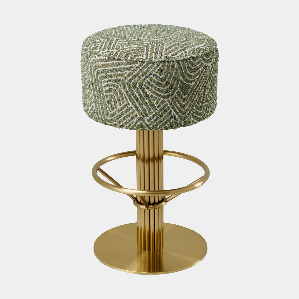Eichholtz Carelton - Swivel Bar Stool, Fabric