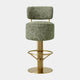 Eichholtz Carelton - Swivel Bar Stool With Back, Fabric
