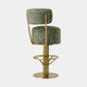 Eichholtz Carelton - Swivel Bar Stool With Back, Fabric