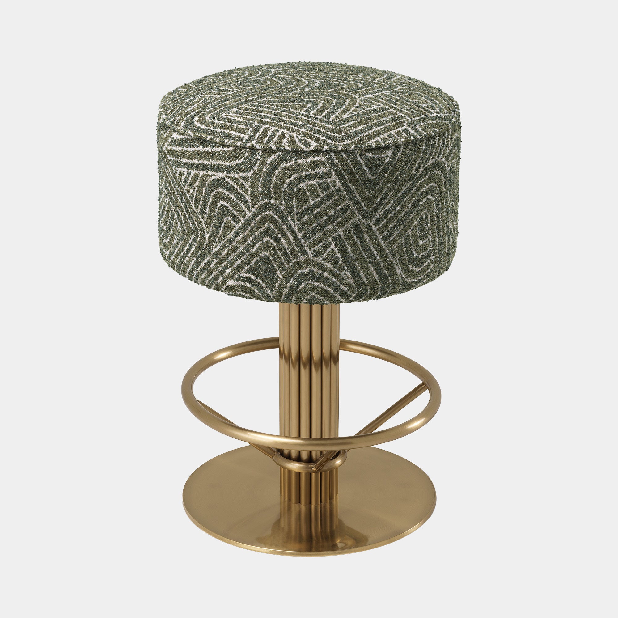 Eichholtz Carelton - Swivel Counter Stool, Fabric Camari Green