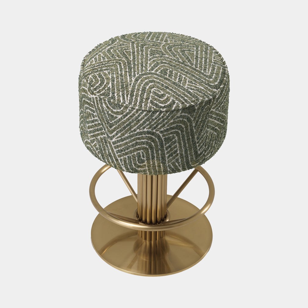 Eichholtz Carelton - Swivel Counter Stool, Fabric