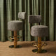 Eichholtz Carelton - Swivel Counter Stool With Back, Fabric