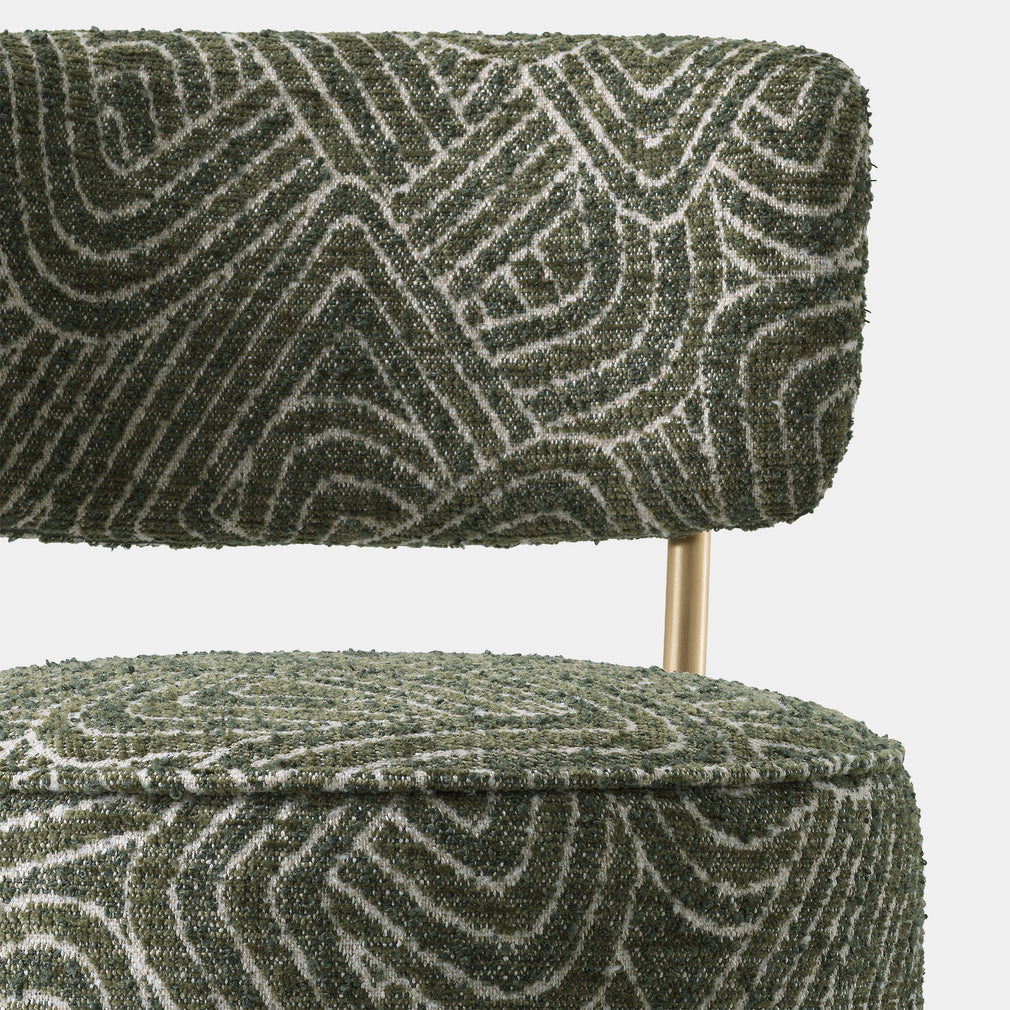 Eichholtz Carelton - Swivel Counter Stool With Back, Fabric
