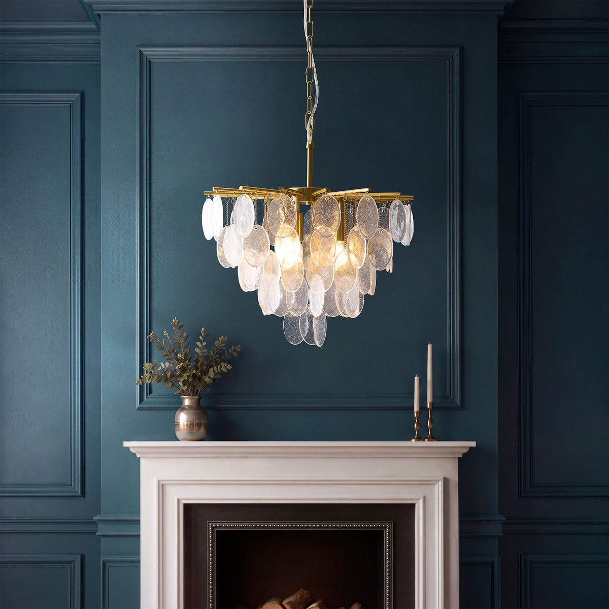 Juliette Brushed Brass - Pendant Ceiling Light, 3 Light