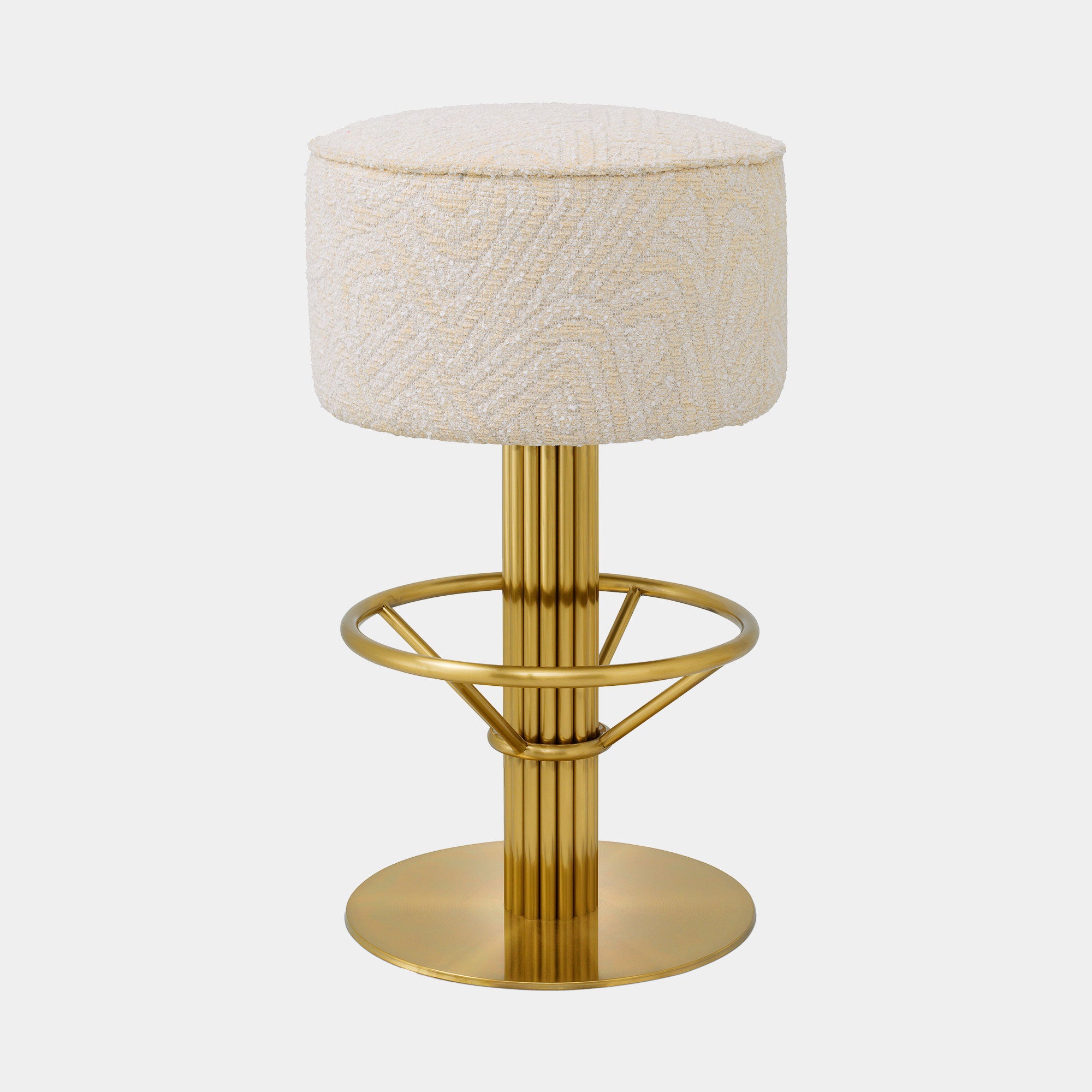 Eichholtz Carelton - Swivel Bar Stool, Fabric Camari Cream