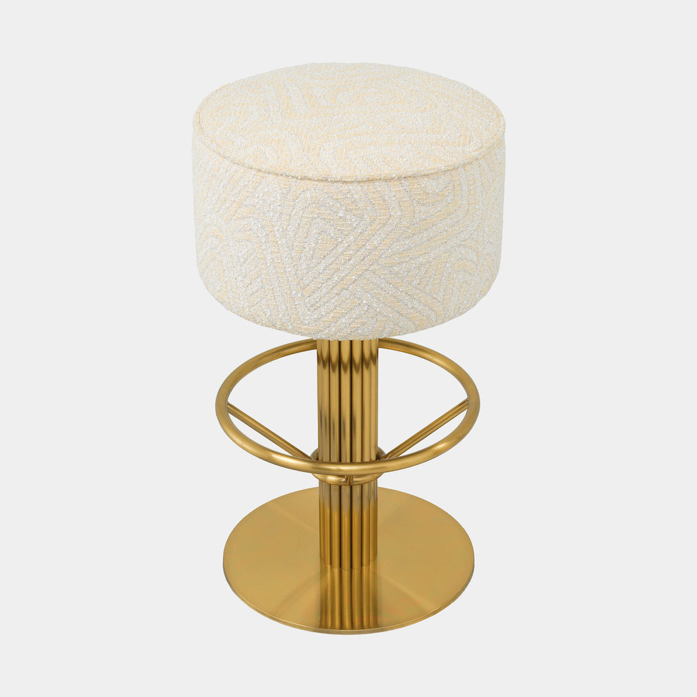Eichholtz Carelton - Swivel Bar Stool, Fabric