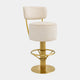 Eichholtz Carelton - Swivel Bar Stool With Back, Fabric Camari Cream