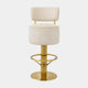 Eichholtz Carelton - Swivel Bar Stool With Back, Fabric