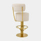 Eichholtz Carelton - Swivel Bar Stool With Back, Fabric