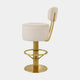 Eichholtz Carelton - Swivel Bar Stool With Back, Fabric