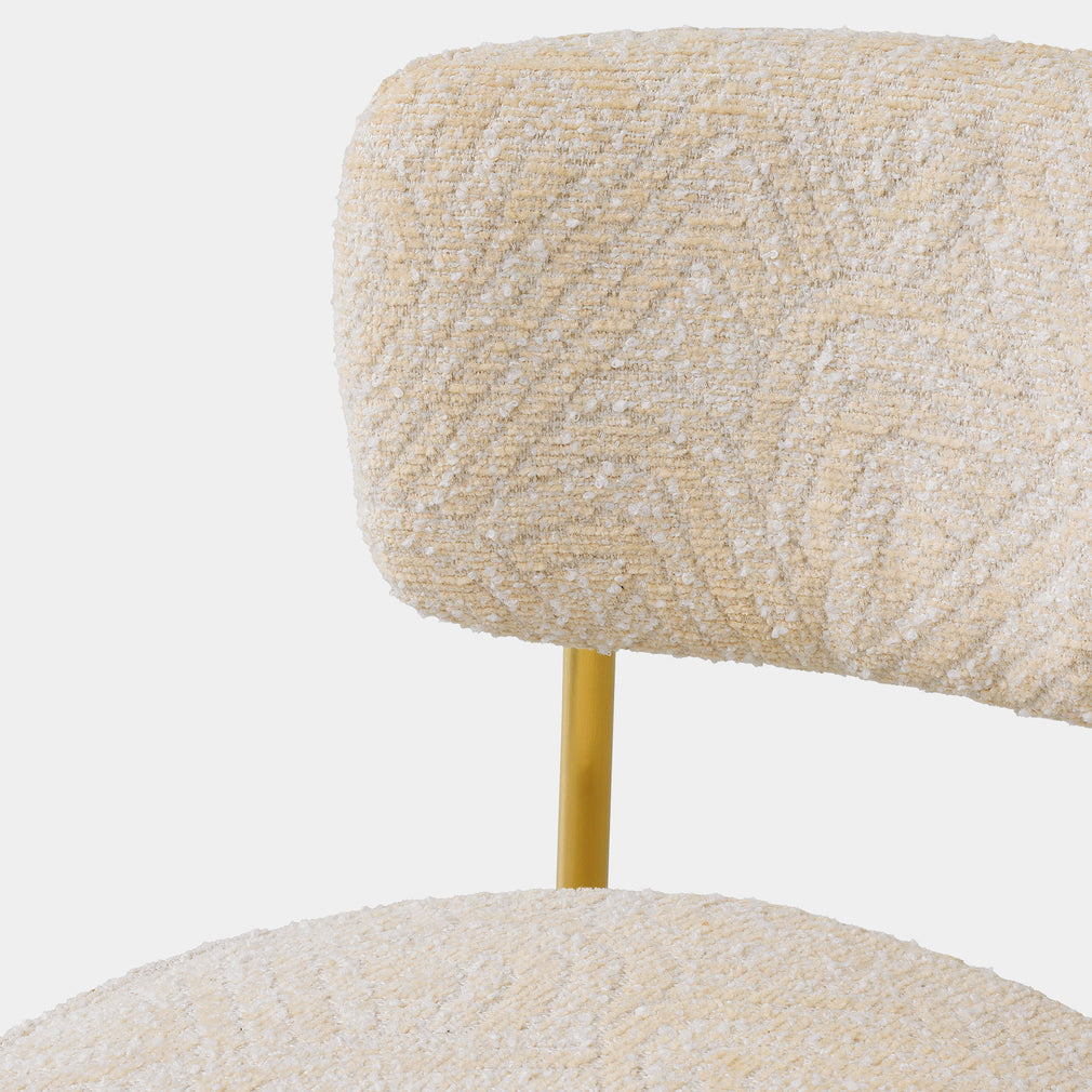 Eichholtz Carelton - Swivel Bar Stool With Back, Fabric