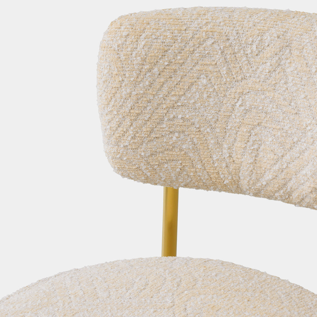 Eichholtz Carelton - Swivel Counter Stool With Back, Fabric