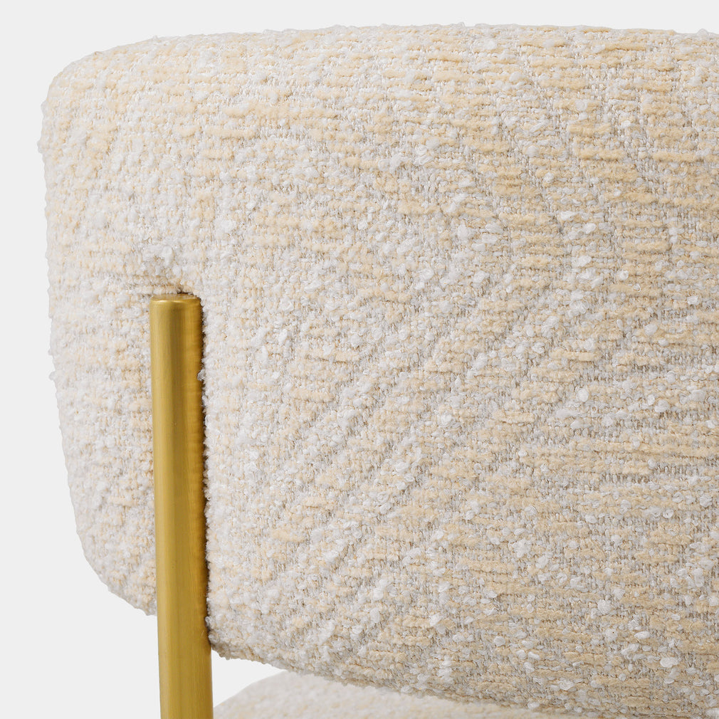 Eichholtz Carelton - Swivel Counter Stool With Back, Fabric