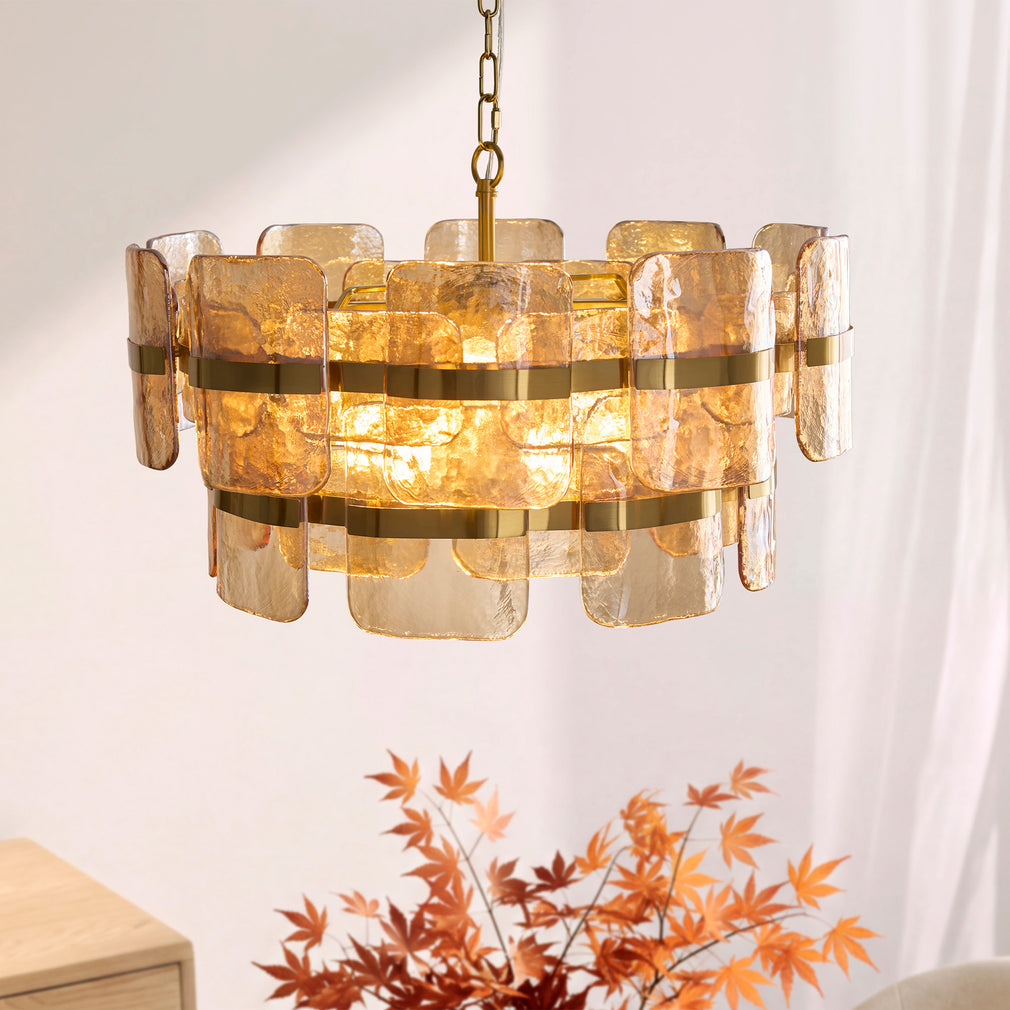 Halston Champagne - Pendant Ceiling Light, 6 Light