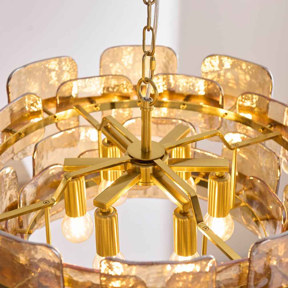 Halston Champagne - Pendant Ceiling Light, 6 Light