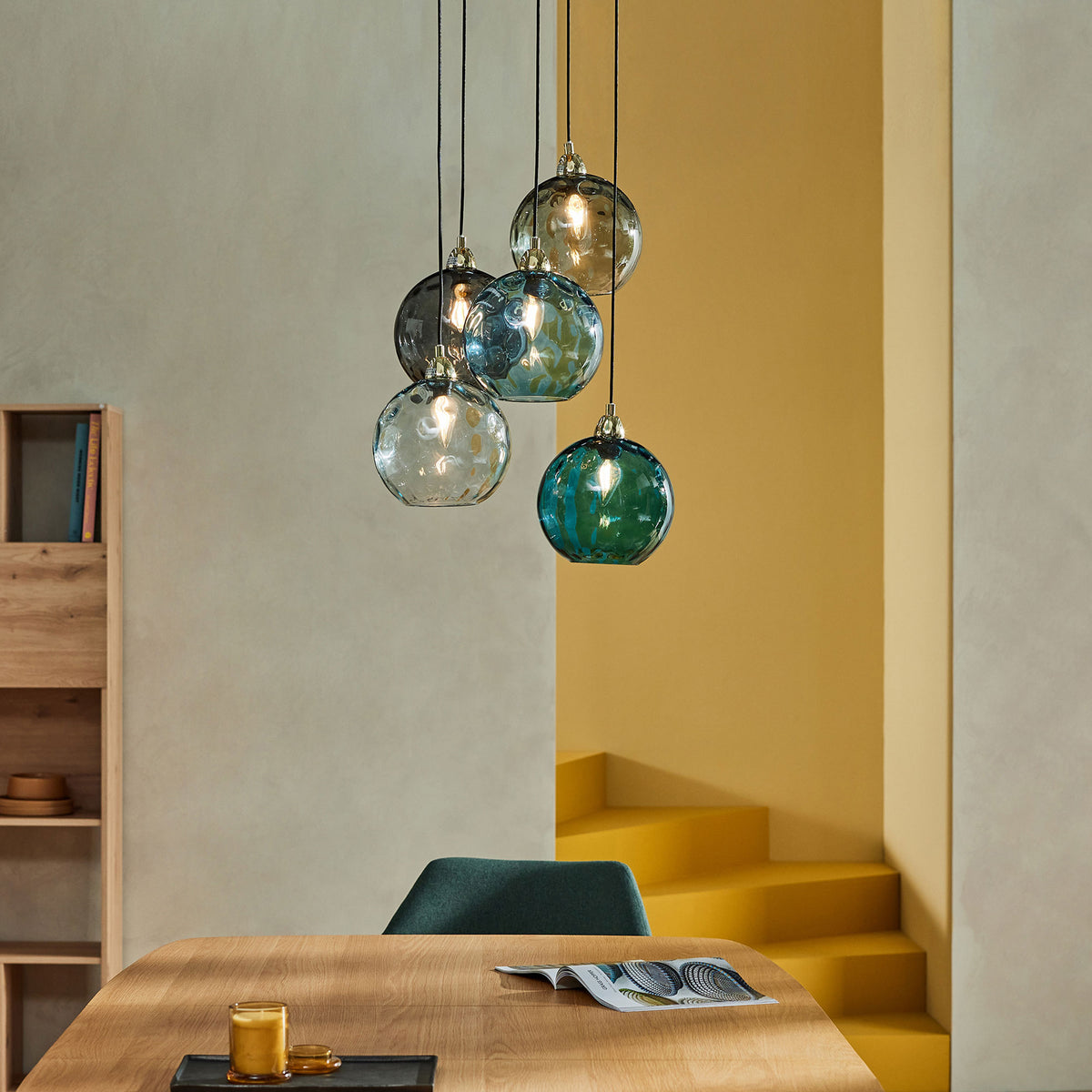MADE Ilaria Blue - Pendant Ceiling Light, 5 Light