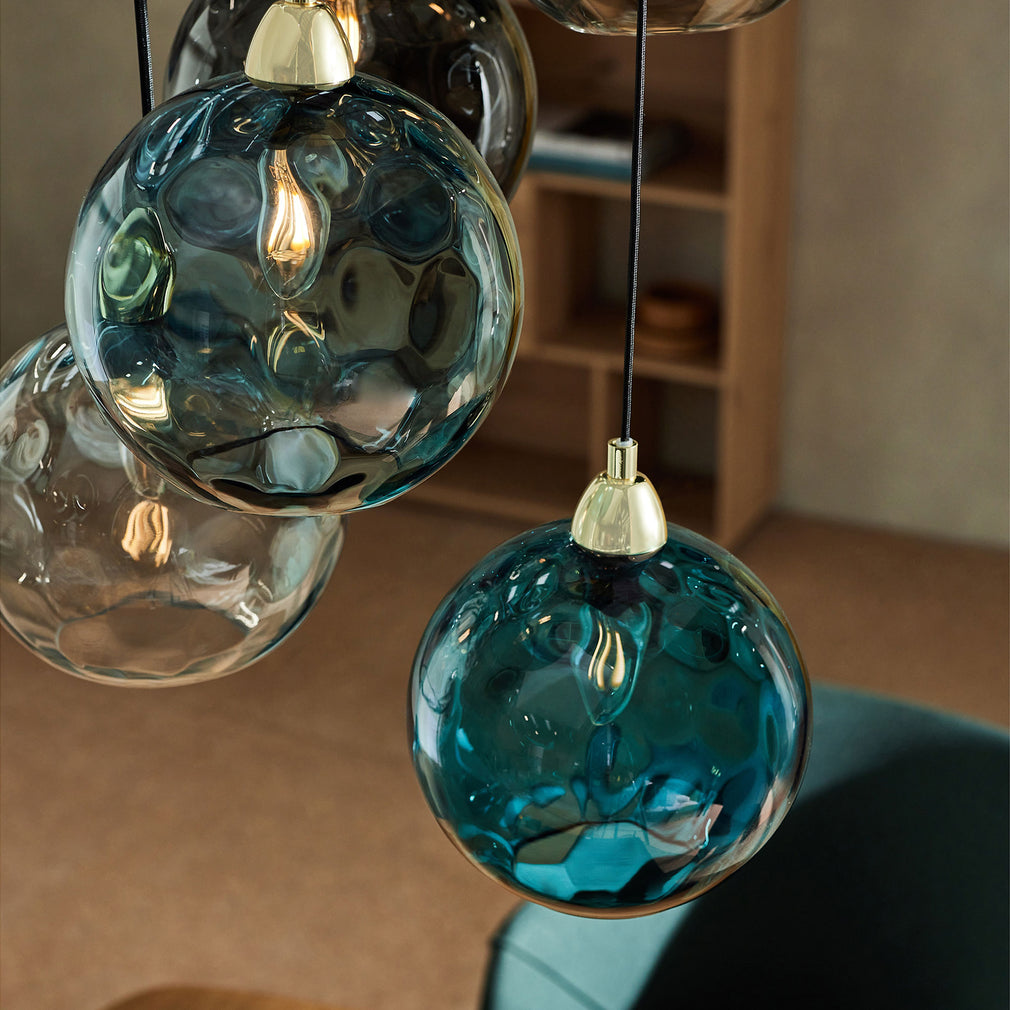 MADE Ilaria Blue - Pendant Ceiling Light, 5 Light