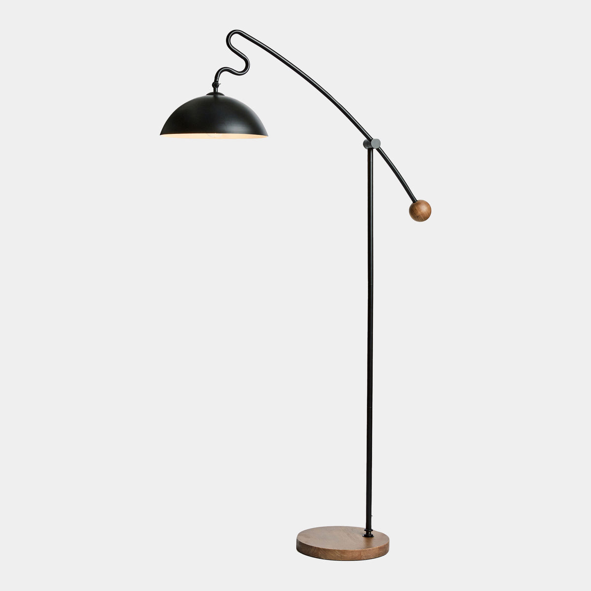MADE Avery Black Wood - Floor Lamp