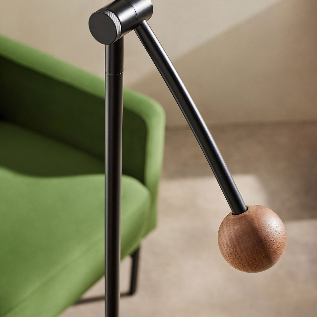 MADE Avery Black Wood - Floor Lamp