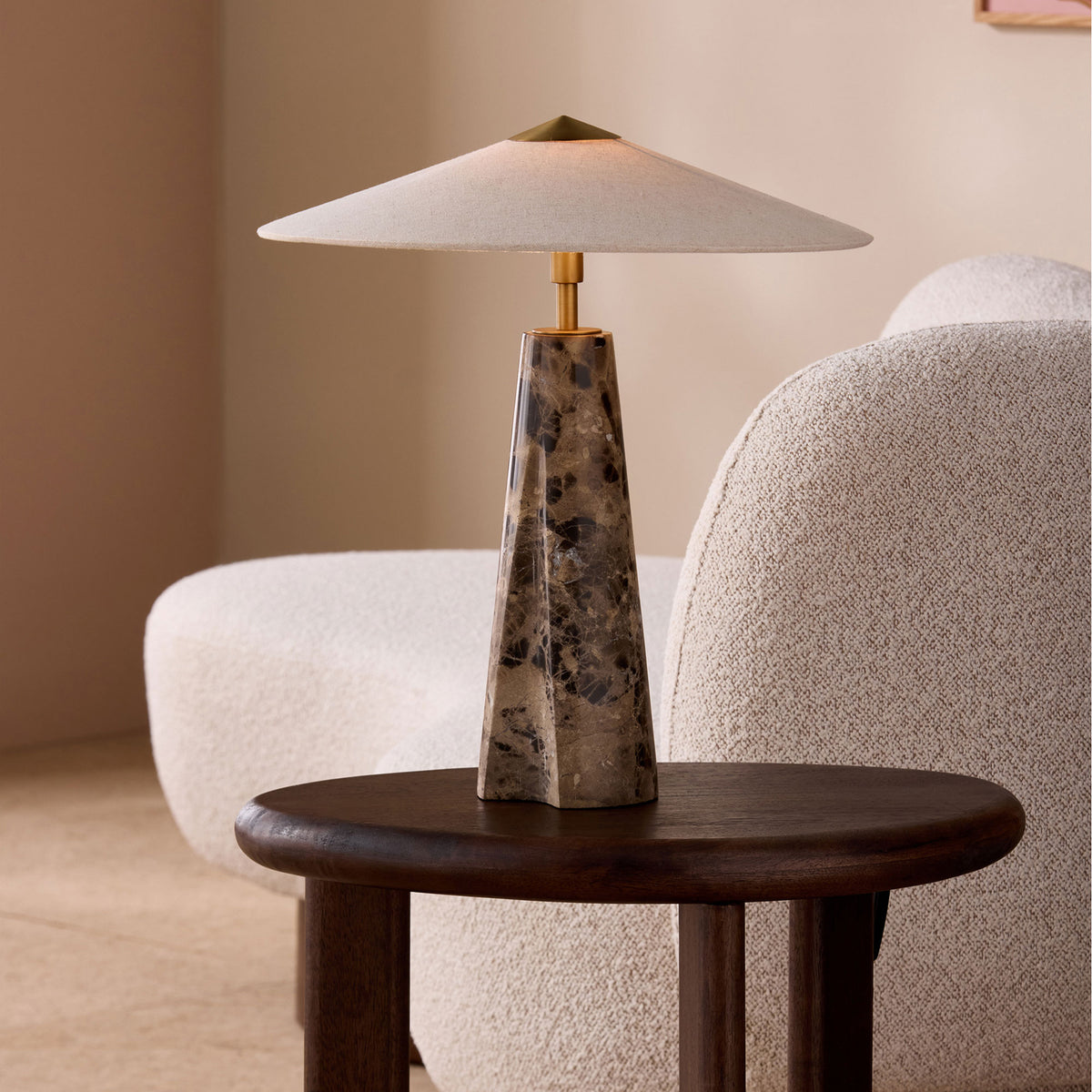 Heath Brown Marble - Table Lamp