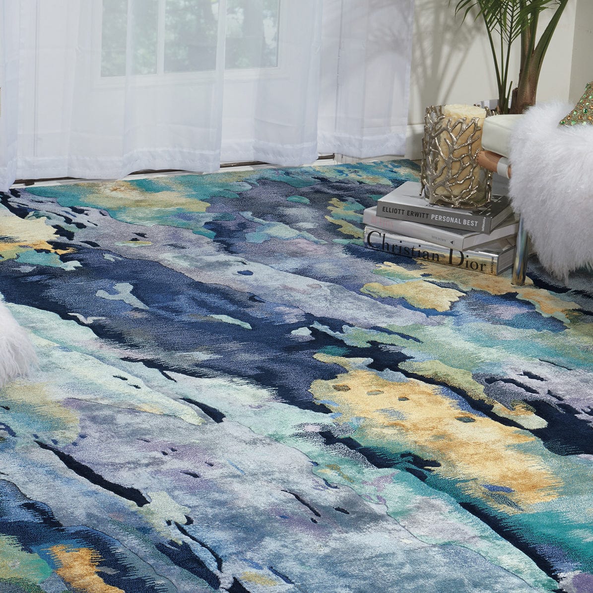 Prismatic Rug PRS09 Silver Blue 259 x 350cm