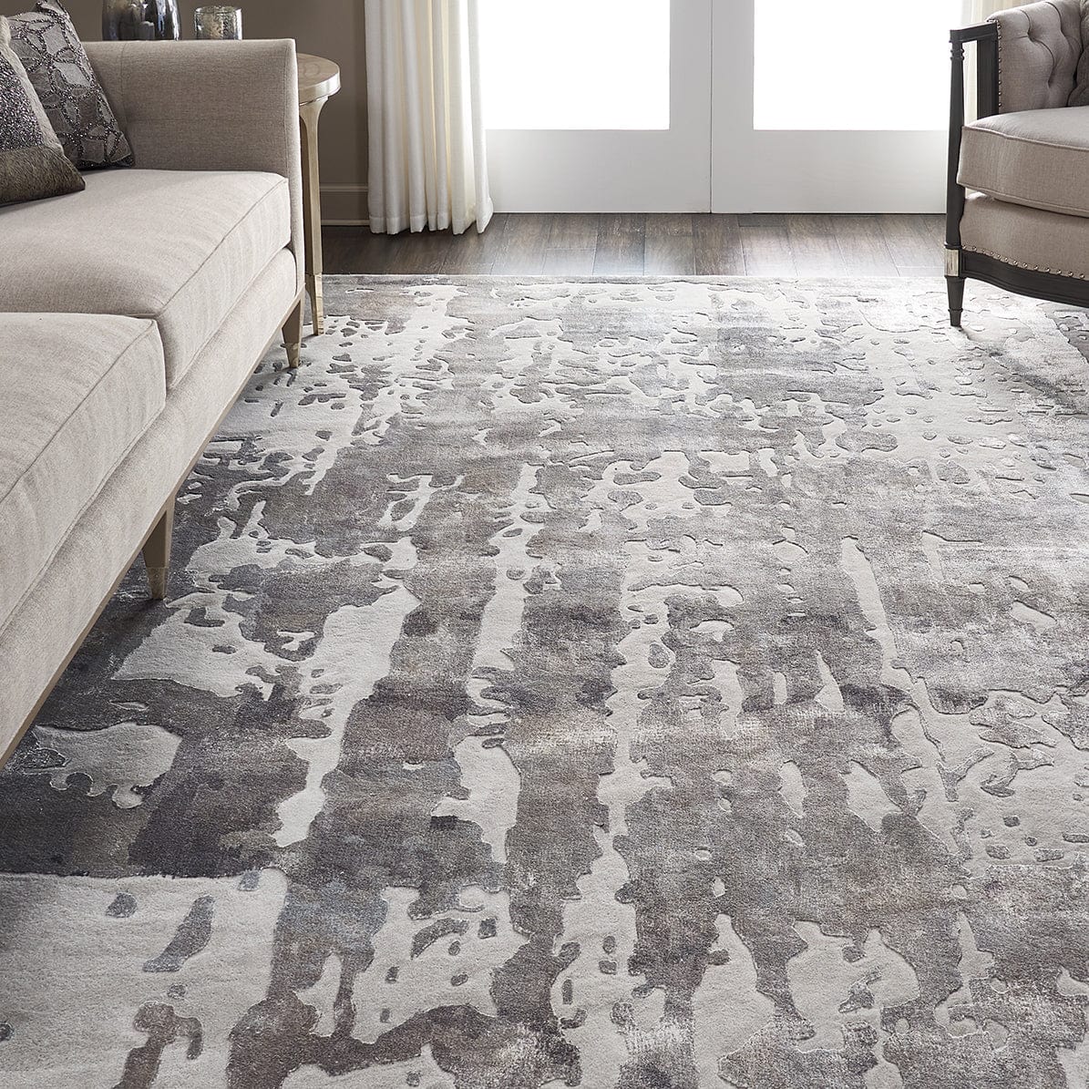 Prismatic Rug Silver Grey 259 x 297cm