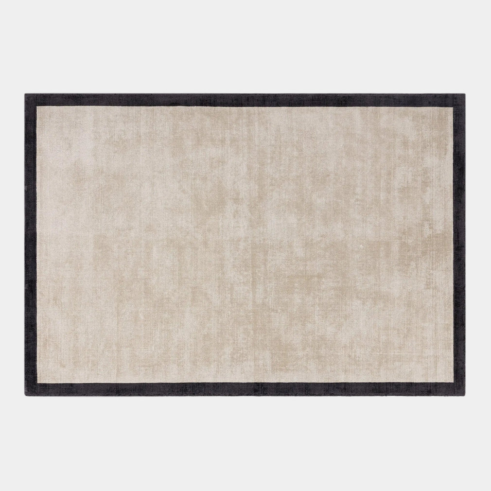 Blade Border - Woven Rug Putty Charcoal