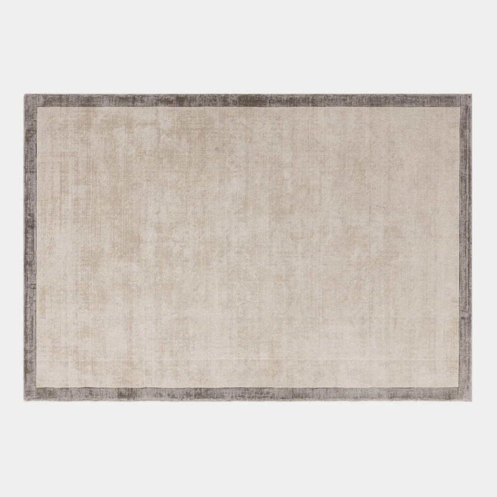 Blade Border - Woven Rug Putty Silver