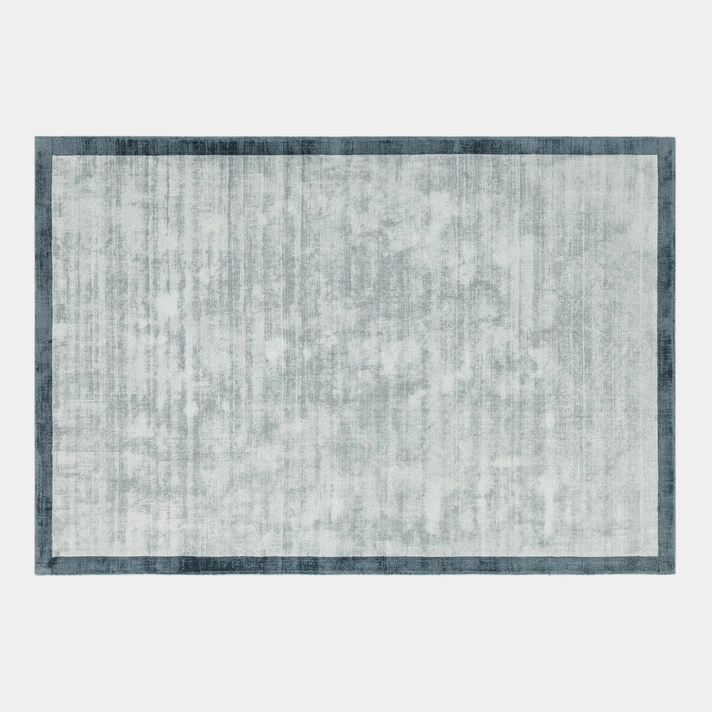 Blade Border - Woven Rug Silver Grey