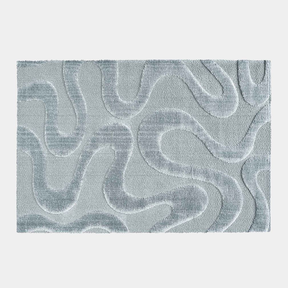 Cleo Swirl - Patterned Rug Grey