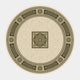 Da Vinci - Round Rug Cream Black - 057 0801 6223