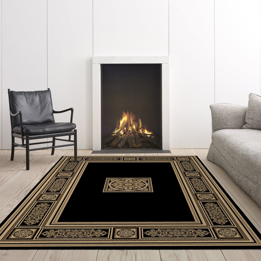 Da Vinci Rug Black/Cream 057-0801-3233 80cm x 150cm