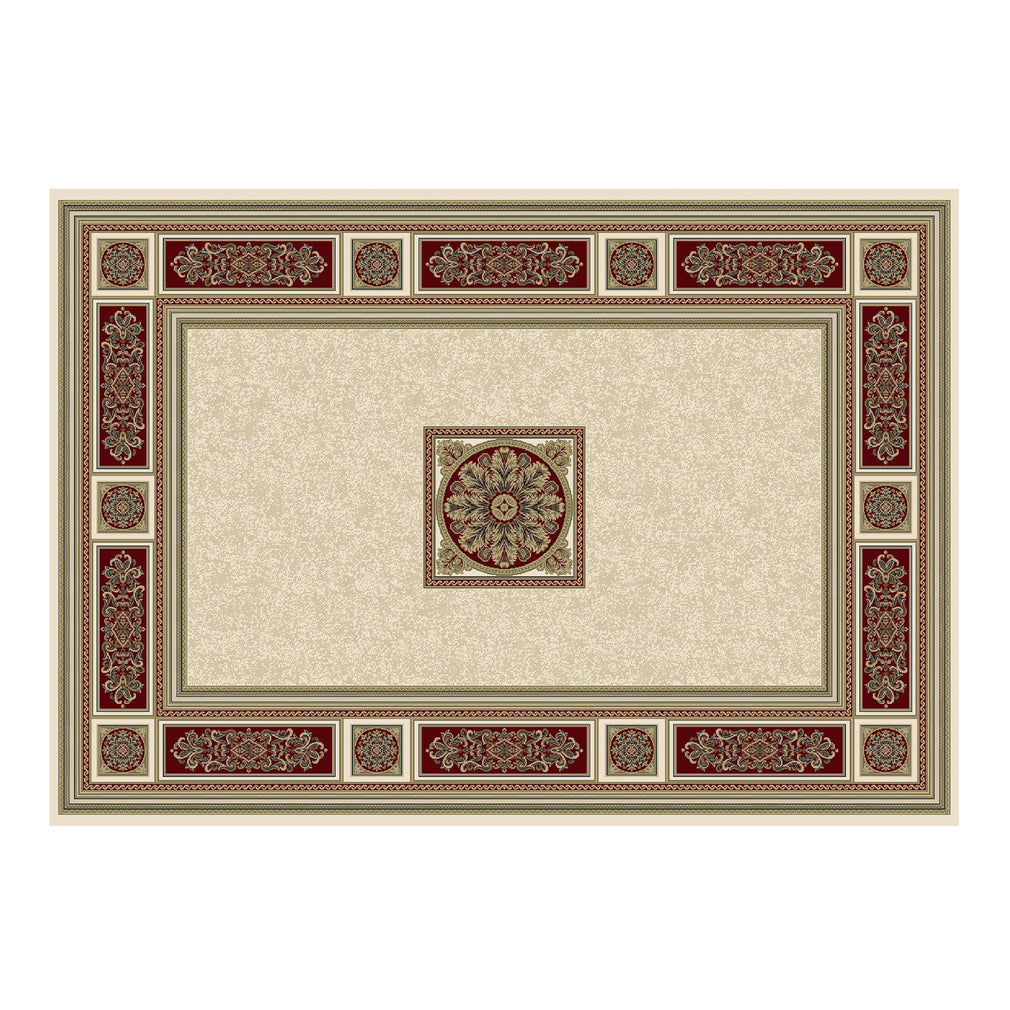Da Vinci Rug Cream/Red 057-081-6414 80cm x 150cm