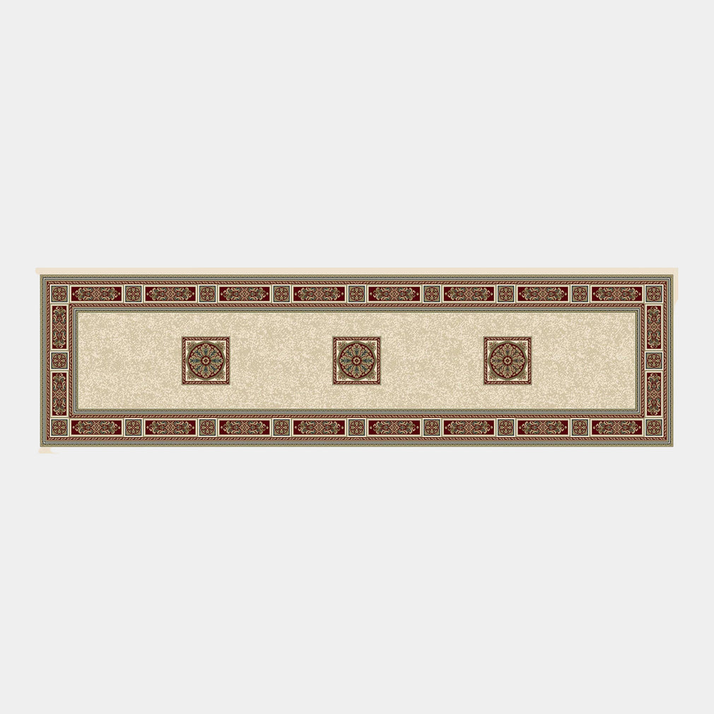 Da Vinci - Runner Rug Cream Red - 057-081-6414