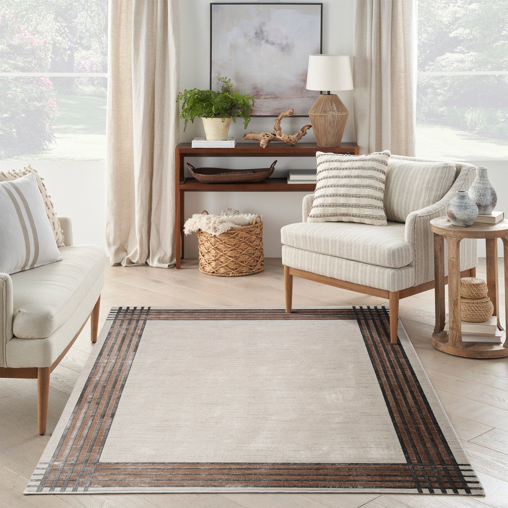 Desire Rug DSR01 Ivory Silver 119cm x 180cm