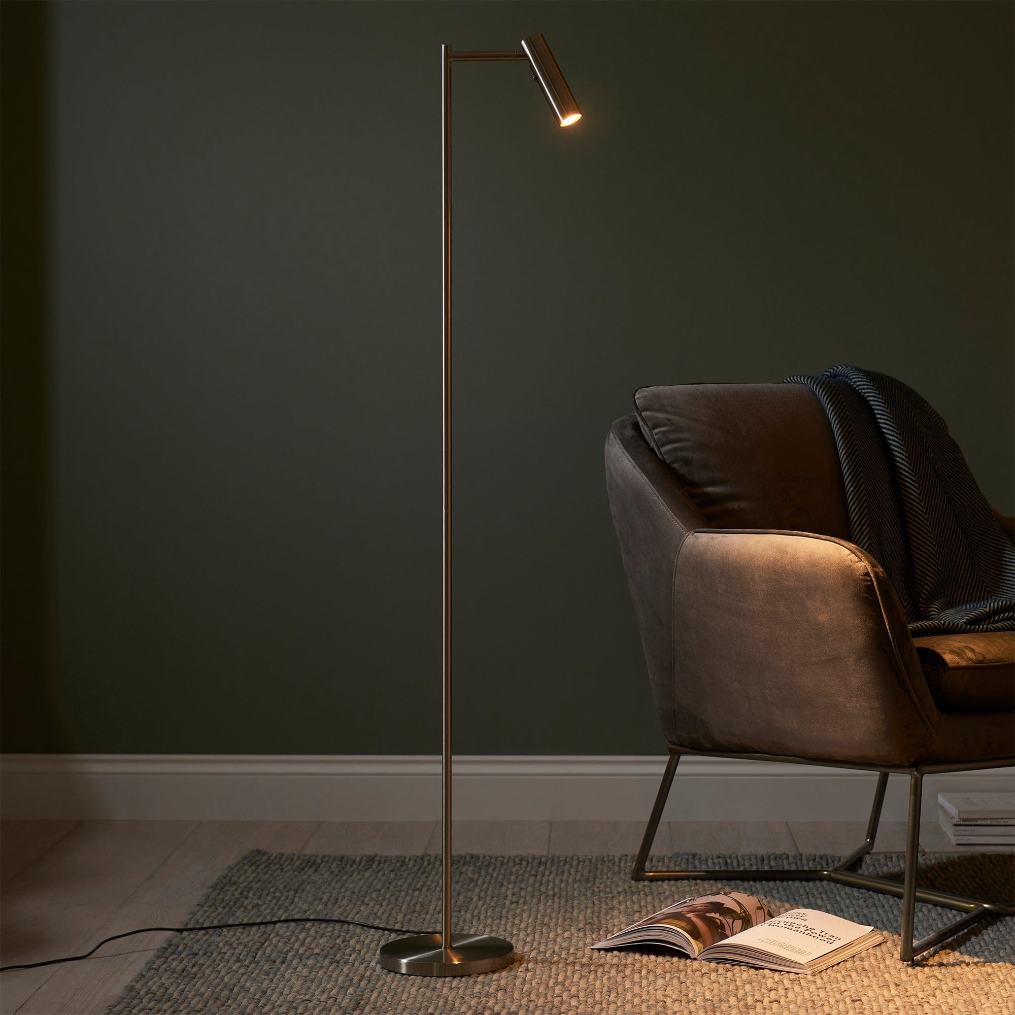 Didi Reader Floor Lamp Silver
