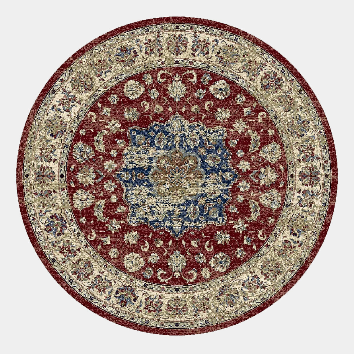 Da Vinci - Round Rug, 057-0559 Red - 057 0559 1464