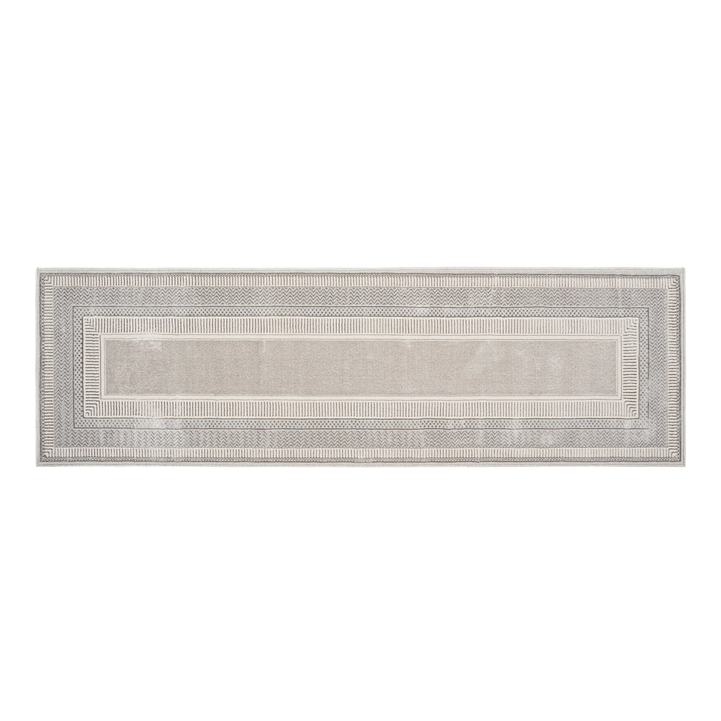 Glitz Runner Rug - GLZ07 Silver 66 x 229cm