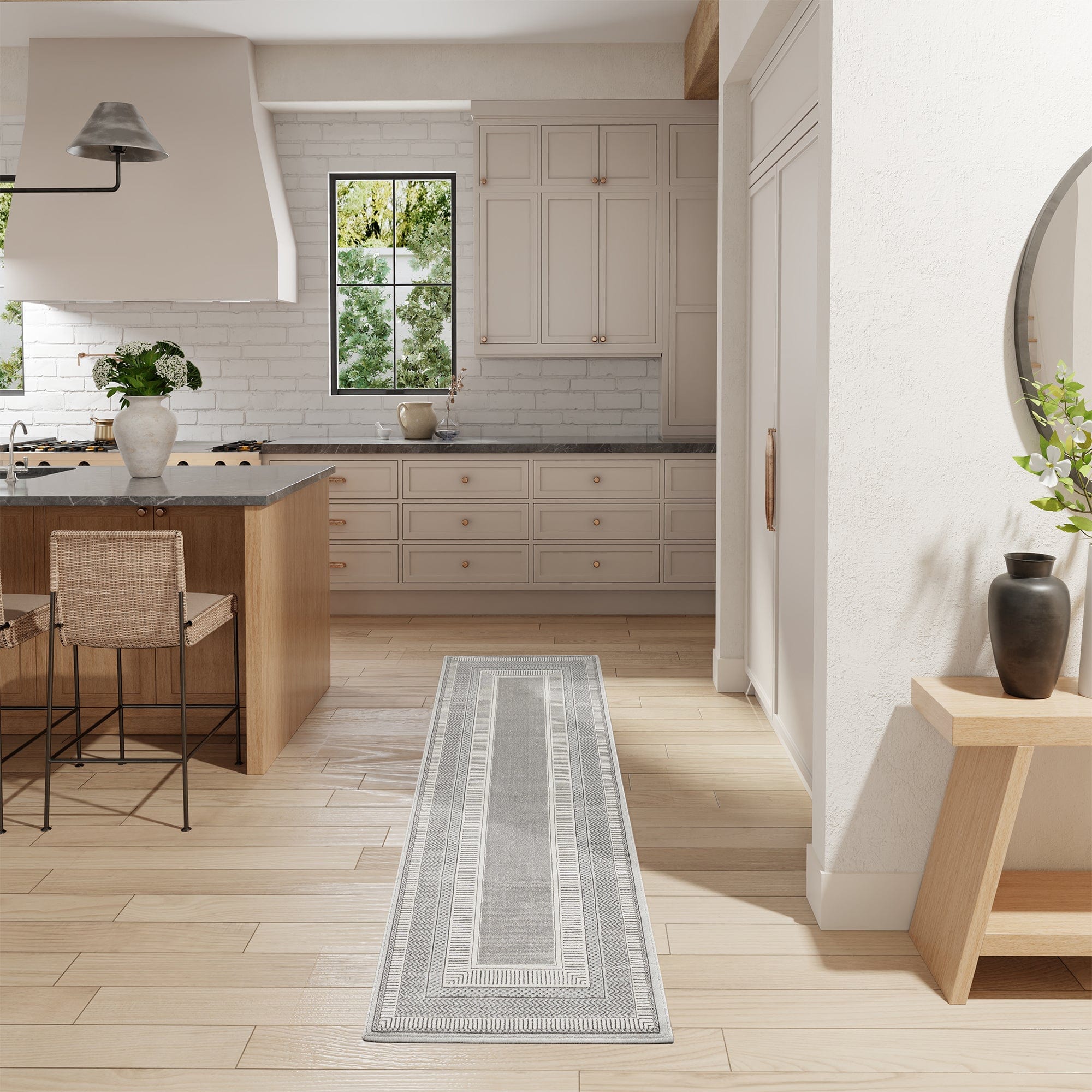 Glitz Runner Rug - GLZ07 Silver 66 x 229cm